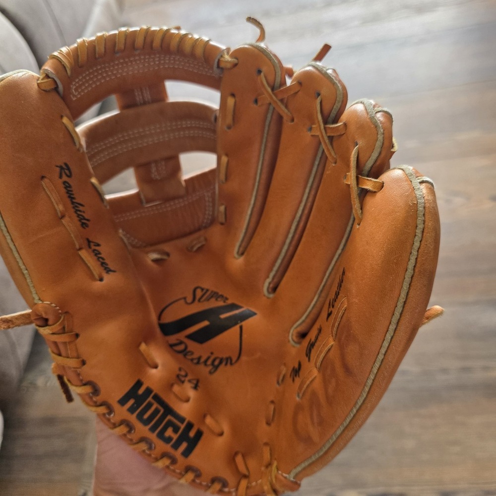 Vintage Hutch Baseball Glove Model 24 Super H Design Leather Right Hand Throw VT